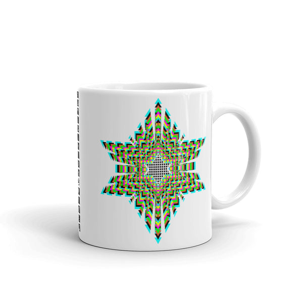 Black Boxes Psychedelic Star of David Kaffa Mug