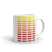 Yellow to Red Grid Bars Kaffa Mug