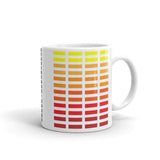Yellow to Red Grid Bars Kaffa Mug
