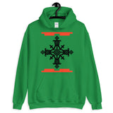 Black Cross Red Legos Unisex Hoodie Ethiopian Coptic Orthodox Abyssinian Kiosk Christian Apparel Gildan Clothing