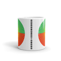 Yellow Cube Spokes Green Top Red Bottom Kaffa Mug