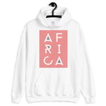 Africa Blank Letters Red Diagonals Unisex Hoodie Abyssinian Kiosk Fashion Cotton Apparel Clothing Gildan Original Art