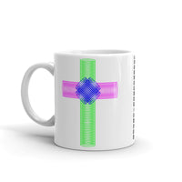 Green Magenta Blue Ellipse Cross Kaffa Mug