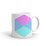 Cyan Magenta Cube Illusion Kaffa Mug