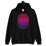 Pink to Purple Lined Circles Unisex Hoodie Abyssinian Kiosk Joining Circles Fashion Cotton Apparel Clothing Gildan Original Art