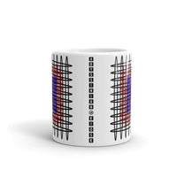 Black Red Blue Ellipses Kaffa Mug