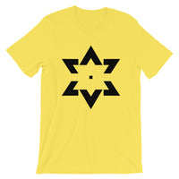 Black Star of David Tips Unisex T-Shirt Ends Ethiopian Falasha Abyssinian Kiosk Fashion Cotton Apparel Clothing Bella Canvas Original Art