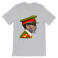 Haile Selassie Color Profile Unisex T-Shirt Abyssinian Kiosk Emperor Rasta Rastafari Green Yellow Red Ethiopian Flag Ethiopia Africa African Abyssinia Habesha History Military Uniform Art Portrait Vintage Reggae Bella Canvas Original Art Fashion Cotton Apparel Clothing