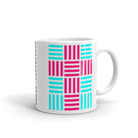 4 Lines Pink Cross Cyan Kaffa Mug