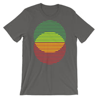 GYR Lined Circles Unisex T-Shirt Abyssinian Kiosk Joining Circles Fashion Cotton Apparel Clothing Bella Canvas Original Art Green Yellow Red Ethiopian Flag