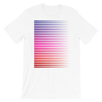 Purple to Red Streaks Unisex T-Shirt Abyssinian Kiosk Fashion Cotton Apparel Clothing Bella Canvas Original Art