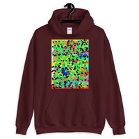 Dots Unisex Hoodie Bold Colors Abstract Art Abyssinian Kiosk Fashion Cotton Apparel Clothing Gildan Original Art