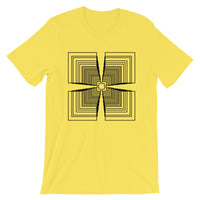 Black Mirrored Corners Unisex T-Shirt Abyssinian Kiosk Fashion Cotton Apparel Clothing Bella Canvas Original Art