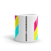 Pink Yellow Cyan Stripes  Kaffa Mug