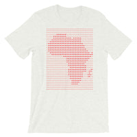 Africa Red Dashes Unisex T-Shirt Abyssinian Kiosk Scantron Map Bella Canvas Original Art Fashion Cotton Apparel Clothing