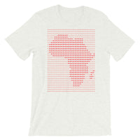 Africa Red Dashes Unisex T-Shirt Abyssinian Kiosk Scantron Map Bella Canvas Original Art Fashion Cotton Apparel Clothing