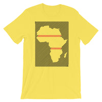 Africa Diagonal Lines Black Red Unisex T-Shirt Abyssinian Kiosk Fashion Cotton Apparel Clothing Bella Canvas Original Art