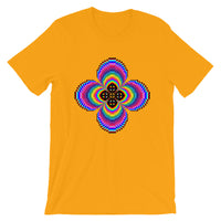 Psychedelic #9 Cross Black Unisex T-Shirt Trip Trippy Colorful Ethiopian Coptic Orthodox Abyssinian Kiosk Christian Bella Canvas Original Art Fashion Cotton Apparel Clothing