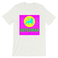 Abyssinian Logo Magenta Background Unisex T-Shirt Abyssinian Kiosk Ethiopian Lion of Judah Amharic Ethiopia Bella Canvas Original Art