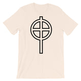 Circle Top Black Hollow Cross Unisex T-Shirt Abyssinian Kiosk Ethiopian Coptic Orthodox Tewahedo Christian Bella Canvas Original Art Fashion Cotton Apparel Clothing