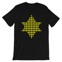 Yellow Boxes Star of David Unisex T-Shirt Abyssinian Kiosk Rectangles Jewish Falasha Abyssinia Ethiopia Bella Canvas Original Art Fashion Cotton Apparel Clothing