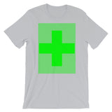 Green Criss Green Cross Unisex T-Shirt Abyssinian Kiosk Equal Arm Cross Christian Criss Cross Lines Bella Canvas Original Art Fashion Cotton Apparel Clothing