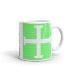 Green Lines Empty + Cross Kaffa Mug