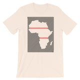 Africa Diagonal Lines Black Red Unisex T-Shirt Abyssinian Kiosk Fashion Cotton Apparel Clothing Bella Canvas Original Art