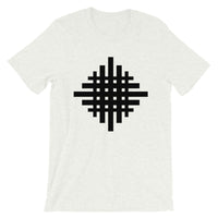 Black Weaved Cross Unisex T-Shirt Abyssinian Kiosk Equal Armed Cross Fashion Cotton Apparel Clothing Bella Canvas Original Art