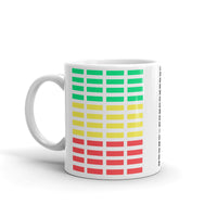 Green Yellow Red Grid Bars Kaffa Mug