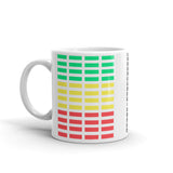 Green Yellow Red Grid Bars Kaffa Mug