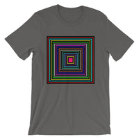 Colored Boxes Black Outlines Unisex T-Shirt Abyssinian Kiosk Fashion Multiple Color Squares Cotton Apparel Clothing Bella Canvas Original Art