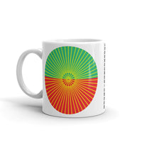 Yellow Cube Spokes Green Top Red Bottom Kaffa Mug