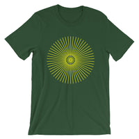 Yellow Cube Spokes Unisex T-Shirt Abyssinian Kiosk Squares Bicycle Spokes Fashion Cotton Apparel Clothing Bella Canvas Original Art 