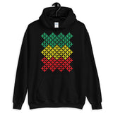 Green Yellow Red Solid Cross Pattern Unisex Hoodie Abyssinian Kiosk Equal-Armed Cross Ethiopian Coptic Orthodox Christian Gildan Original Art Fashion Cotton Apparel Clothing