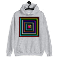 Colored Boxes Black Outlines Unisex Hoodie Abyssinian Kiosk Fashion Multiple Color Squares Cotton Apparel Clothing Gildan Original Art