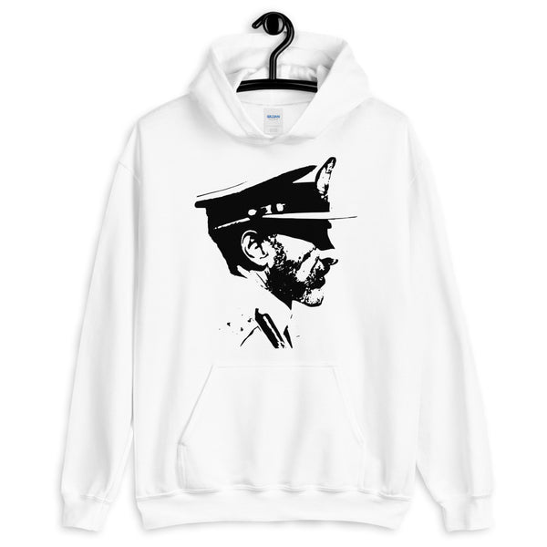 Haile Profile Black Unisex Hoodie Abyssinian Kiosk Emperor Rasta Rastafari Black Ethiopian Ethiopia Africa African Abyssinia Habesha History Military Uniform Art Portrait Vintage Reggae Gildan Original Art Fashion Cotton Apparel Clothing