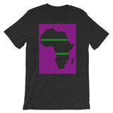 Africa Diagonal Lines Magenta Green Unisex T-Shirt Abyssinian Kiosk Fashion Cotton Apparel Clothing Bella Canvas Original Art