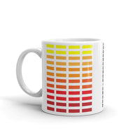 Yellow to Red Grid Bars Kaffa Mug