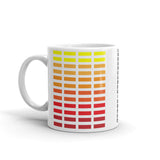 Yellow to Red Grid Bars Kaffa Mug