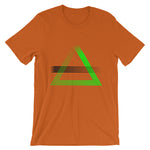 Green Triangles & Black Strikes Unisex T-Shirt Abyssinian Kiosk Fashion Cotton Apparel Clothing Bella Canvas Original Art