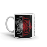 Half Blank Cube Spokes Half Red Black BG Kaffa Mug