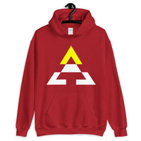 Pyramid White Bottom Yellow Top Unisex Hoodie Gildan Original Art Abyssinian Kiosk Fashion Cotton Apparel Clothing Triangle