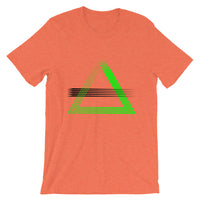 Green Triangles & Black Strikes Unisex T-Shirt Abyssinian Kiosk Fashion Cotton Apparel Clothing Bella Canvas Original Art