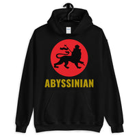 Black Lion Red Circle Unisex Hoodie Ethiopian Lion of Judah Abyssinian Kiosk Abyssinia Ethiopia Apparel Gildan Clothing