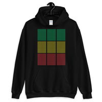 Green Yellow Red Squares Unisex Hoodie Abyssinian Kiosk Fashion Cotton Apparel Clothing Gildan Original Art