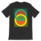 Green Yellow Rings Red Inner Unisex T-Shirt Abyssinian Kiosk Fashion Cotton Apparel Clothing Bella Canvas Original Art