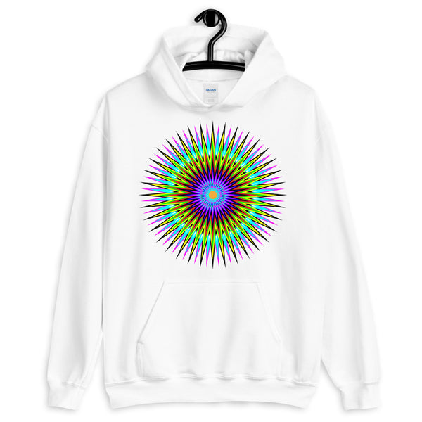 Psychedelic Star Unisex Hoodie Trip Trippy Colorful Abyssinian Kiosk Gildan Original Art Abyssinian Kiosk Fashion Cotton Apparel Clothing