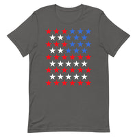 Star Spangled Unisex T-Shirt 50 Stars States United States of America American Flag Red White Blue Freedom USA Original Art Abyssinian Kiosk