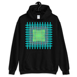 Cyan Red Yellow Ellipses Unisex Hoodie Abyssinian Kiosk Fashion Ellipses Inside Ellipses Cotton Apparel Clothing Gildan Original Art